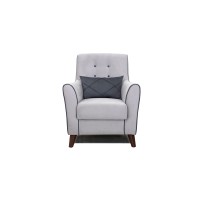 Кресло «Френсис» Амиго эш (светло-серый), Амиго графит (темно-серый)