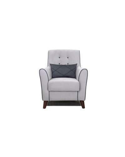 Кресло «Френсис» Амиго эш (светло-серый), Амиго графит (темно-серый)