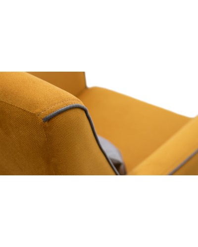 Кресло «Френсис» Амиго йеллоу (золотистый желтый), Амиго грей (кварцевый серый) - 5