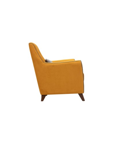 Кресло «Френсис» Амиго йеллоу (золотистый желтый), Амиго грей (кварцевый серый) - 2