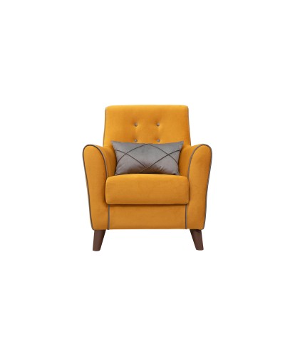 Кресло «Френсис» Амиго йеллоу (золотистый желтый), Амиго грей (кварцевый серый) - 1