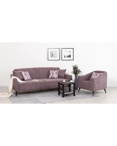 Кресло для отдыха «Наоми» Бордо 05 (приглушенный пурпурный) / Оригами брайт берри (ягодный) - 9