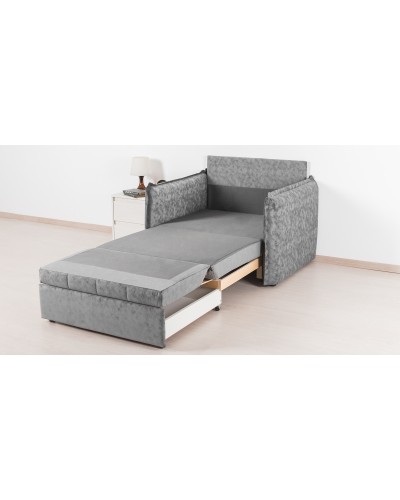 Кресло-кровать «Виола 85» Аляска грей (серый), Эвита умбер 109 (горчичный) - 5