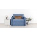 Кресло-кровать «Виола 85» Аляска деним (тёмно-синий), Силкшайн 73 (золотисто-коричневый)