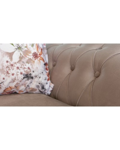 Диван-кровать «Ирис» Лекко десерт (карамельный тауп), Фибра 2885/5 (коричневые цветы) - 6