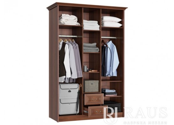 ЯН-05 Янна Шкаф 3x-створчатый с карнизом, Раус