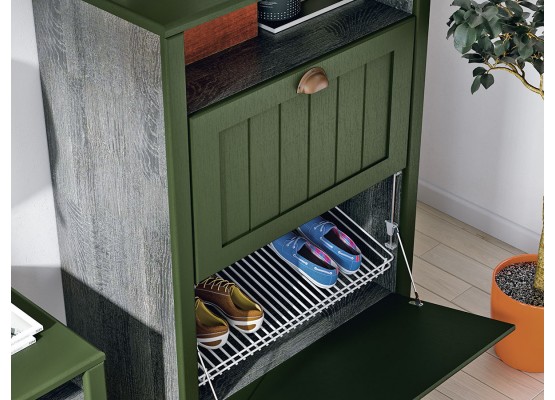 Модульная прихожая "Прованс" композиция #1 Дип зелёный, Раус