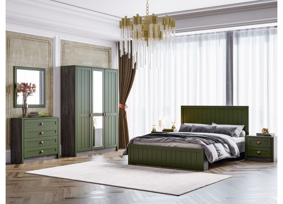 Модульная спальня "Прованс" композиция #1 Дип зелёный, Раус