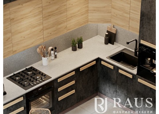 Кухня Тесс Раус комплект 2 м Пепельно темный, Раус