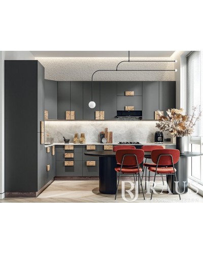 Монро кухня 2м Графит матовый, Раус