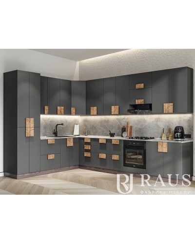 Монро кухня 2м Графит матовый, Раус