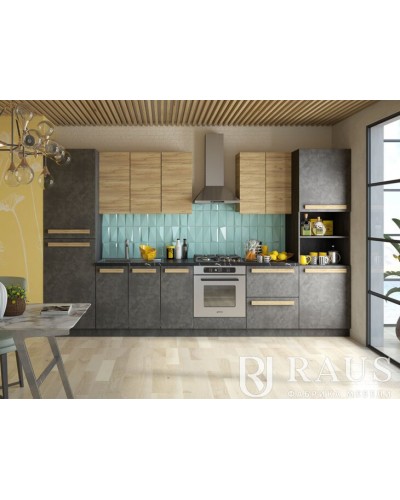 Кухня Тесс Раус комплект 2 м Пепельно серый, Раус
