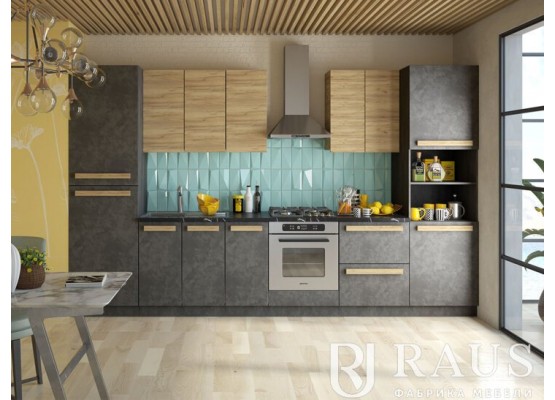 Кухня Тесс Раус комплект 2 м Пепельно серый, Раус