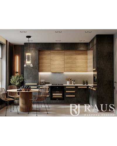 Кухня Тесс Раус комплект 2 м Пепельно серый, Раус