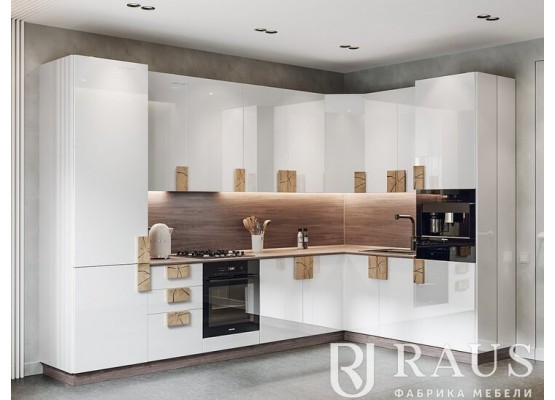 Монро кухня 2м Белый глянец, Раус