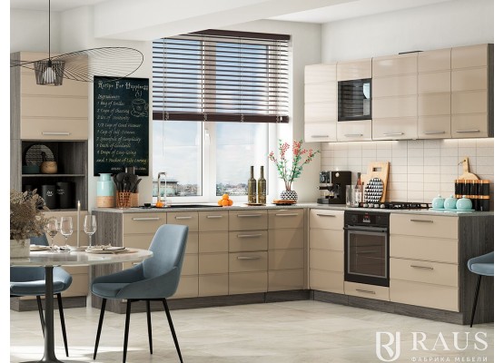 Инесса кухня 1.6 м Капучино глянец, Раус