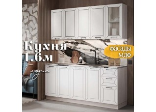 Глэдис 1.6 м кухня Белый снег