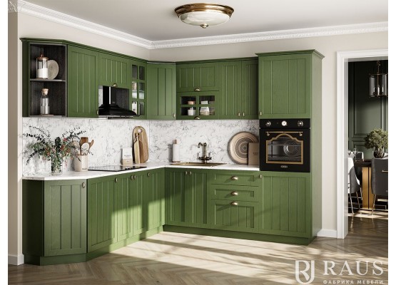 Кухня Прованс 1.6 м Зеленый дип, Раус