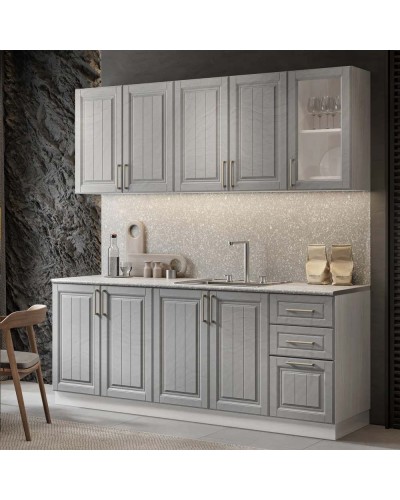 Кухня Люкс 2м Браш белый, Раус