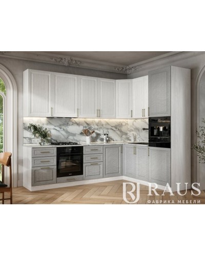 Кухня Люкс 2м Браш белый, Раус