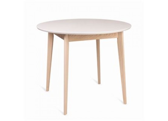 Круглый стол Рэй-d900 (Беленый дуб/Белая эмаль) нераскладной, Поставщик №78