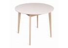Круглый стол Рэй-d900 (Беленый дуб/Белая эмаль) нераскладной, Поставщик №78
