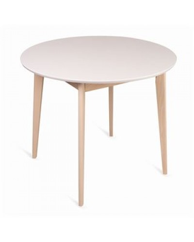 Круглый стол Рэй-d900 (Беленый дуб/Белая эмаль) нераскладной - 2