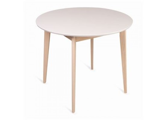 Круглый стол Рэй-d900 (Беленый дуб/Белая эмаль) нераскладной, Поставщик №78