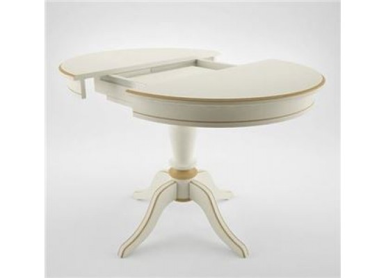 Стол "Эгина-2" (Эмаль 11/патина золото/шпон дуб) Тип 2, Поставщик №78