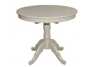 Стол Круглый (Слоновая кость/массив березы, Шпон)