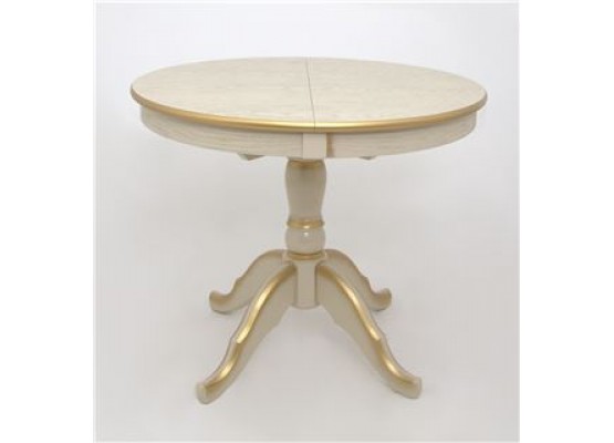 Стол Круглый (Патина золото) Слоновая кость, Поставщик №78