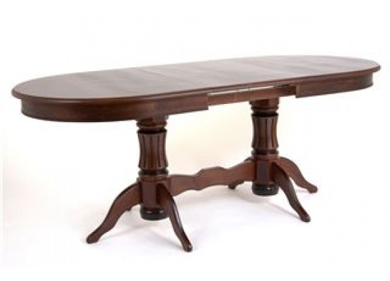 Стол овальный "Милорд-150" 90х150х200 (темный орех/патина темная), 