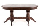 Стол овальный "Милорд-150" 90х150х200 (темный орех/патина темная), 
