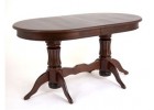 Стол овальный "Милорд-150" 90х150х200 (темный орех/патина темная), 