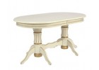 Стол овальный "Милорд-150" (90х150х200 / слоновая кость 1013/патина золото), Поставщик №78