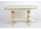 Стол овальный "Милорд-150" (90х150х200 / слоновая кость 1013/патина золото), Поставщик №78