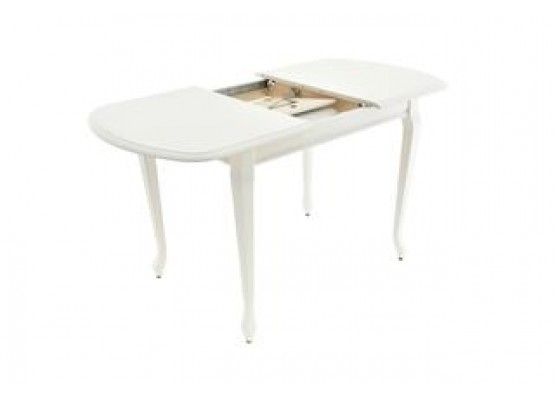 Стол "Прага 110" раздвижной (1100х700 / Цвет дерева: Тон 9 Эмаль белая), Поставщик №78