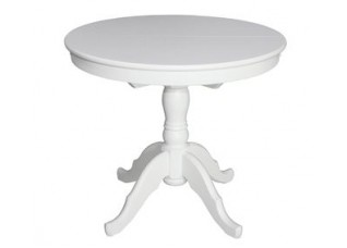 Стол Круглый (Белый/массив березы, МДФ, ШПОН)