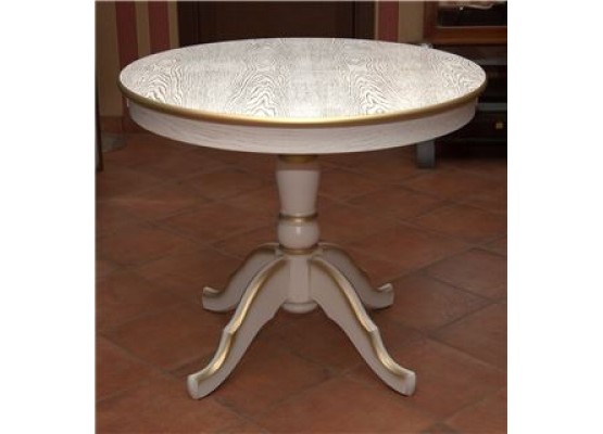 Стол Круглый (Белый / патина золото), Поставщик №78