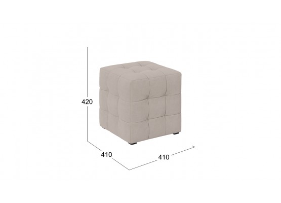 Пуф тип 1 Велюр Мокко светлый, ТриЯ