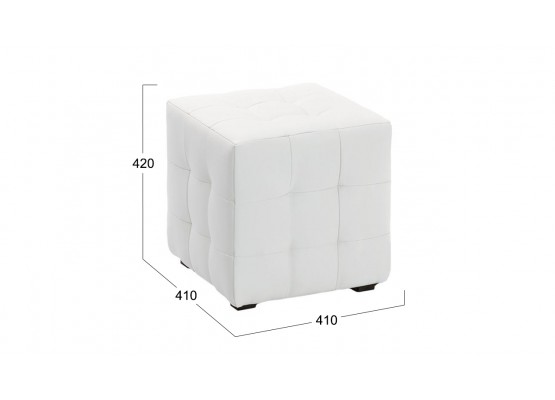 Пуф Тип 1 Экокожа белый, ТриЯ