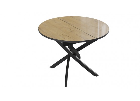 Стол обеденный «Diamond» Тип 3 - КМ+02.68.000.168 Черный, Светло-коричневый, ТриЯ