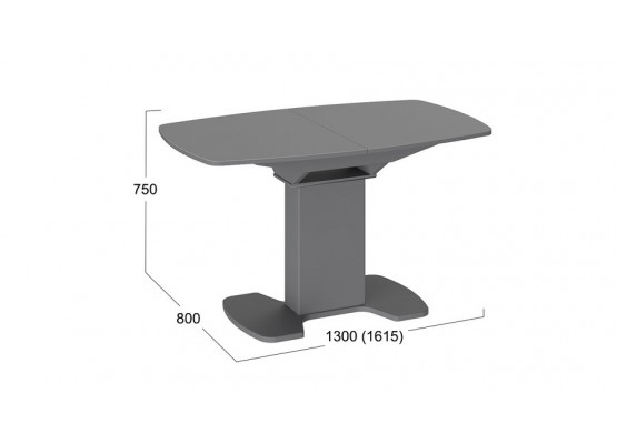 Стол обеденный «Портофино» - СМ(ТД)-105.02.11(1) Серый, ТриЯ