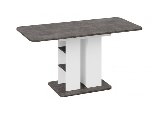 Стол обеденный «Мюнхен» Тип 2 Белый, Асфальтный, ТриЯ