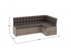 Скамья угловая «Форест» со спальным местом Кожзам, ТриЯ