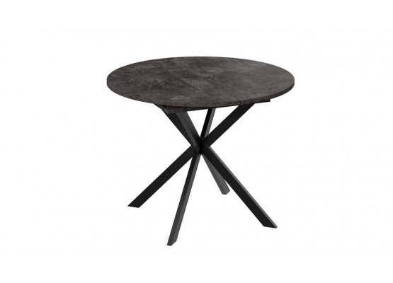 Стол обеденный раздвижной «Мэдисон» Тип 1 Черный, Асфальтный, ТриЯ