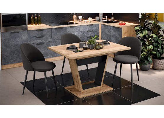 Стол обеденный «Гавана» Тип 1 Светло-коричневый, Черный, ТриЯ