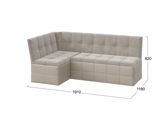 Скамья угловая «Домино» со спальным местом исп. 2 Кожзам, Велюр, ТриЯ