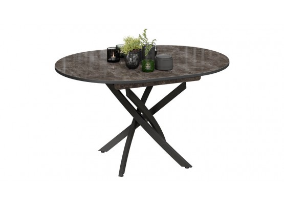 Стол обеденный «Diamond» Тип 3 - КМ+02.68.000.168 Черный, Асфальтный, ТриЯ