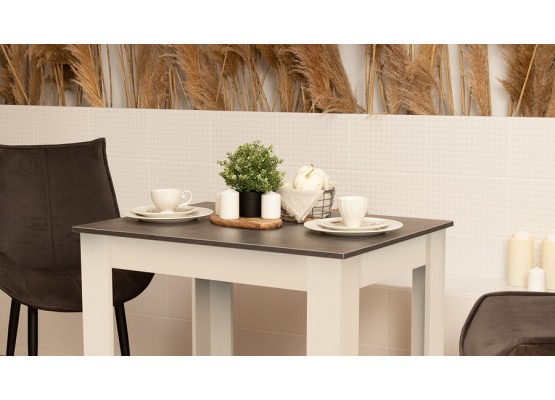 Стол обеденный «Промо» тип 1 - 011.000.000 Белый, Асфальтный, ТриЯ